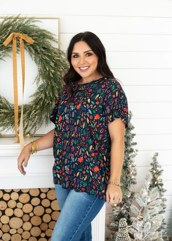 The Basic Tee - Poinsettia Poppy