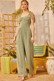 SWISS DOT JUMPSUIT - SAGE