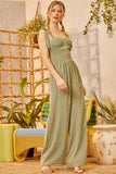 SWISS DOT JUMPSUIT - SAGE