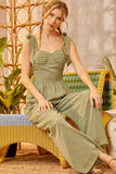 SWISS DOT JUMPSUIT - SAGE