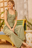 SWISS DOT JUMPSUIT - SAGE