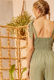 SWISS DOT JUMPSUIT - SAGE