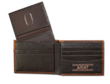 ARIAT BIFOLD PASS CASE WALLET BOOT STITCH OVERLAY BROWN