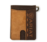 ARIAT BIFOLD MONEY CLIP CROCO TAN