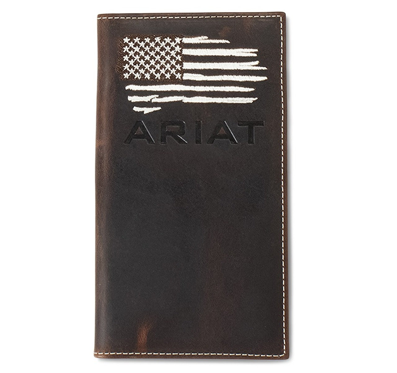 ARIAT RODEO DISTRESSED AMERICAN FLAG DARK BROWN