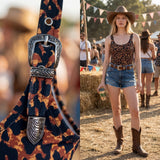 LEOPARD PRINTED BODYSUIT W BUCKLE STRAP
