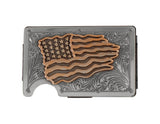 3D MENS UTILITY SMART WALLET DISTRESSED FLAG MULTICOLOR
