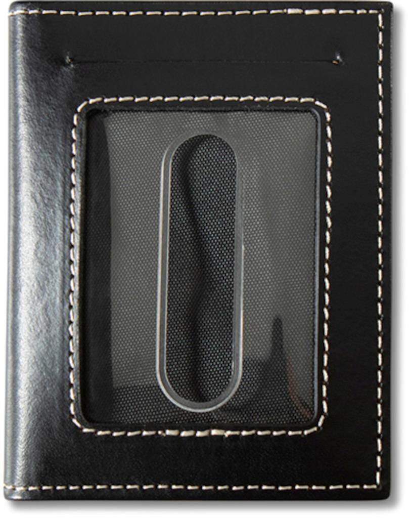 ARIAT MENS MONEY CLIP STYLE WALLET FLORAL EMBOSSED SHIELD - BLACK