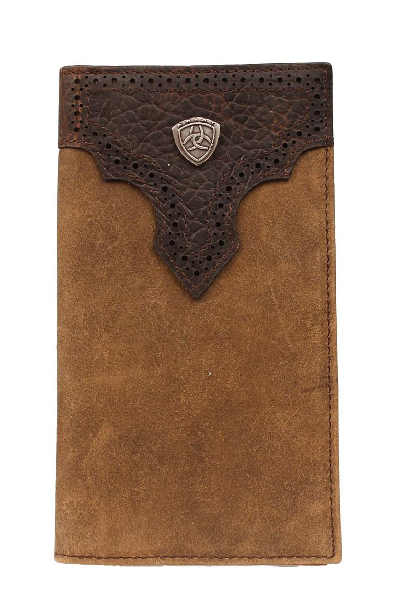 ARIAT RODEO DISTRESSED LEATHER BROWN WALLET