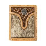 ARIAT BIFOLD CALF HAIR BASKT WEAVE NATURAL