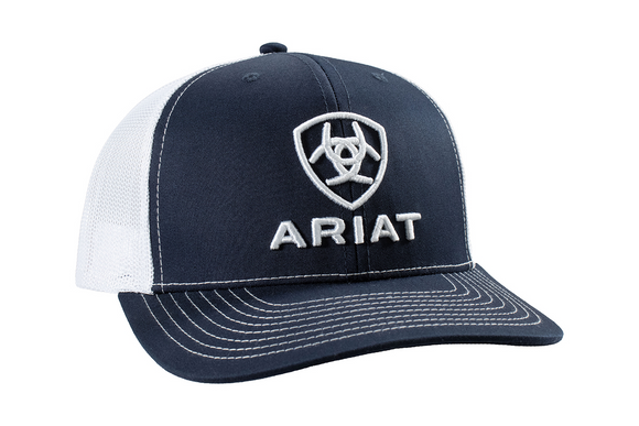 ARIAT MENS CAP SNAP BACK 3D EMBROIDERED NAVY