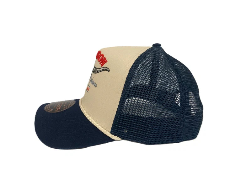 STETSON SKULL NAVY TRUCKER CAP