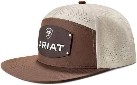 ARIAT MENS CAP SNAP BACK ARIAT PATCH BROWN