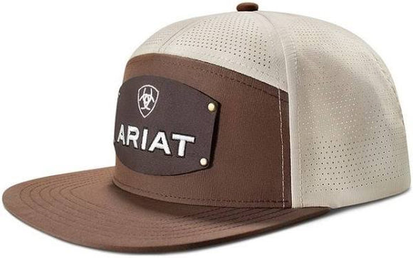 ARIAT Mens R112 Snap Back Zig Zag Flag Patch Red