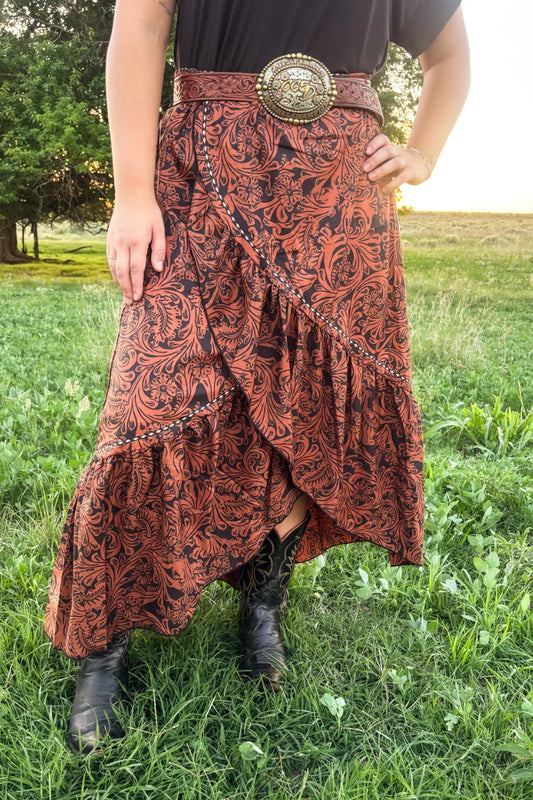 COUNTRY TOOLED SKIRT