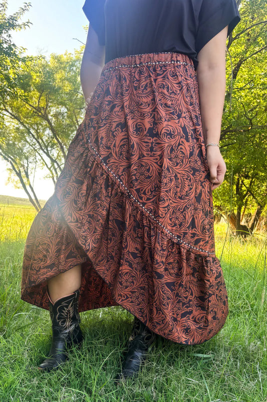 COUNTRY TOOLED SKIRT