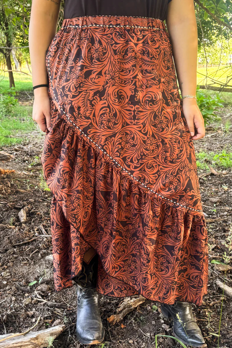 COUNTRY TOOLED SKIRT