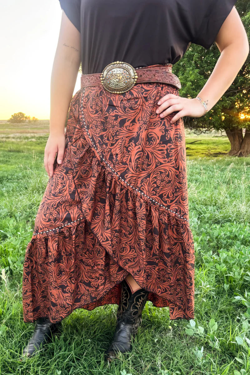 COUNTRY TOOLED SKIRT