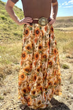 GOLDEN SUNFLOWER MAXI SKIRT