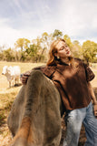 SWEETWATER STITCH TOP - CHOC
