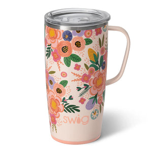 SWIG LIFE FULL BLOOM 22oz TRAVEL MUG WITH HANDLE