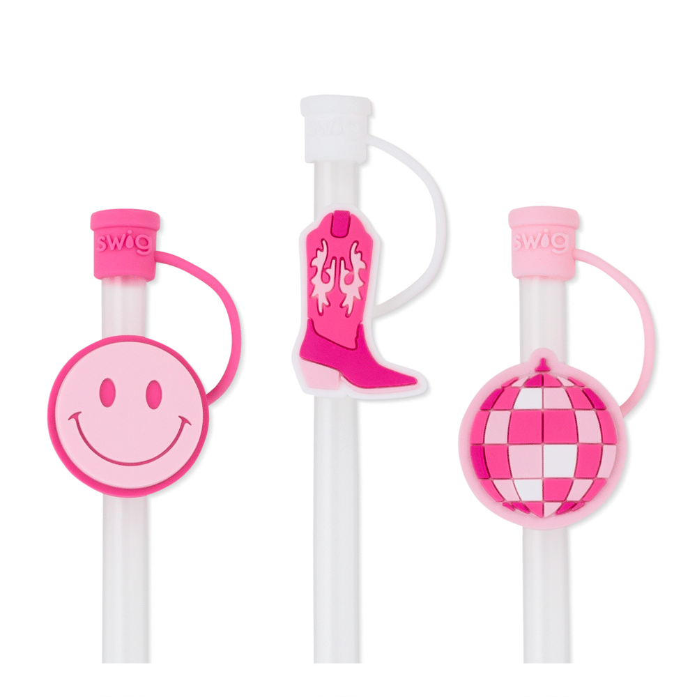 SWIG LIFE LET'S GO GIRLS STRAW TOPPER SET