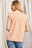 BABYDOLL SILHOUETTE EMBROIDERY TOP - APRICOT