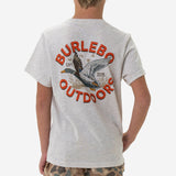 BURLEBO YOUTH SHORT SLEEVE TEE - OLD SCHOOL DUCK HUNT - HEATHER OATMEAL
