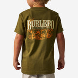 BURLEBO YOUTH SHORT SLEEVE TEE - HUNTING DOGS - HUNTER GREEN