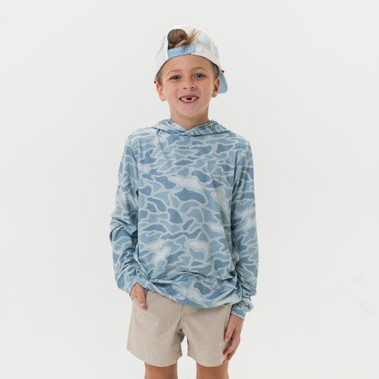 Burlebo Youth Performance Hoodie - SEASIDE CAMO