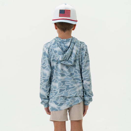 Burlebo Youth Performance Hoodie - SEASIDE CAMO