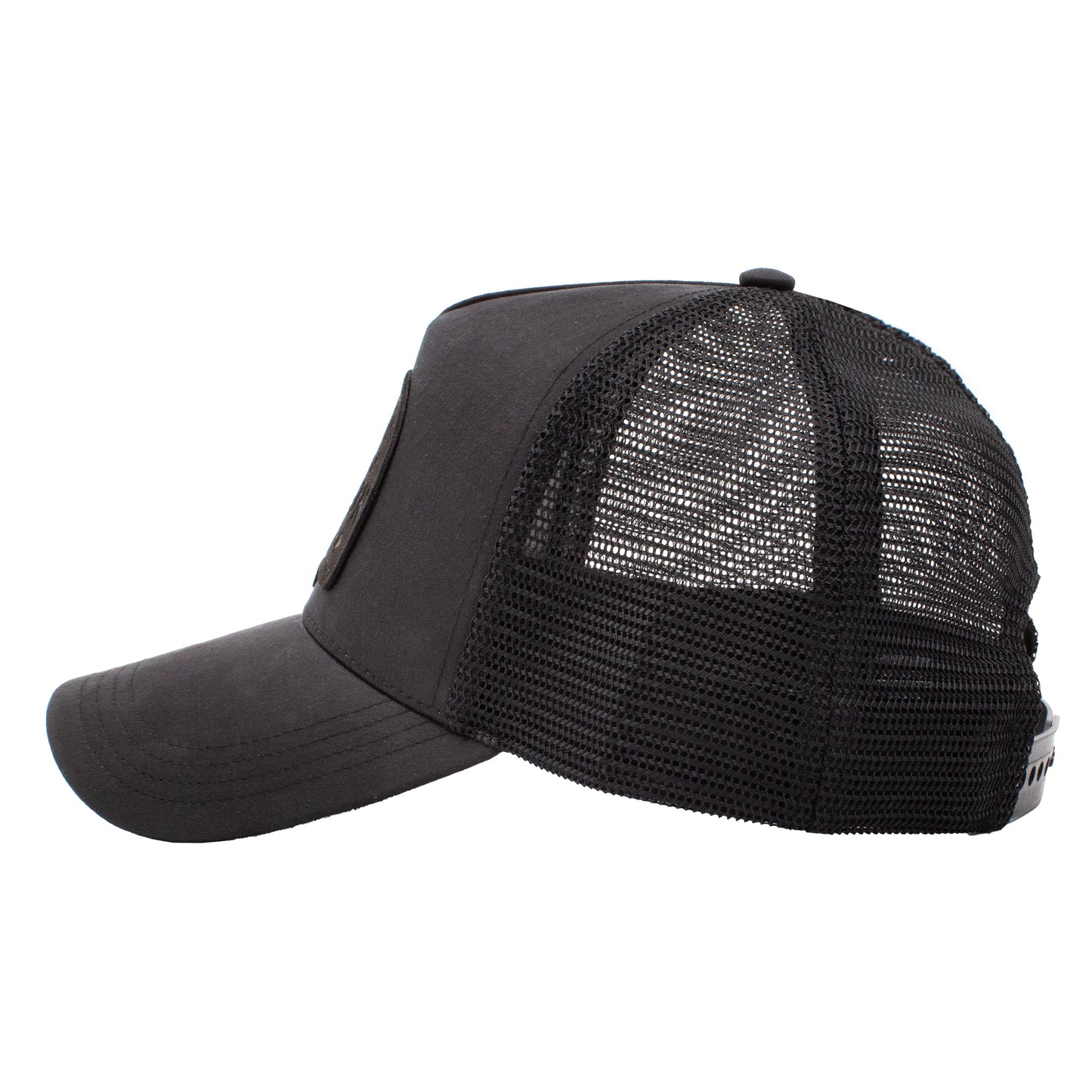 STETSON BORN ON THE TRAIL BLACK TRUCKER HAT