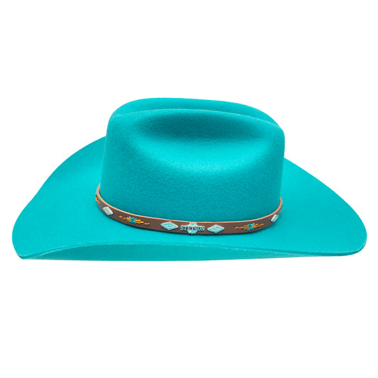 STETSON LONE RIDGE WOOL FELT TURQUOISE  WESTERN COWBOY HAT