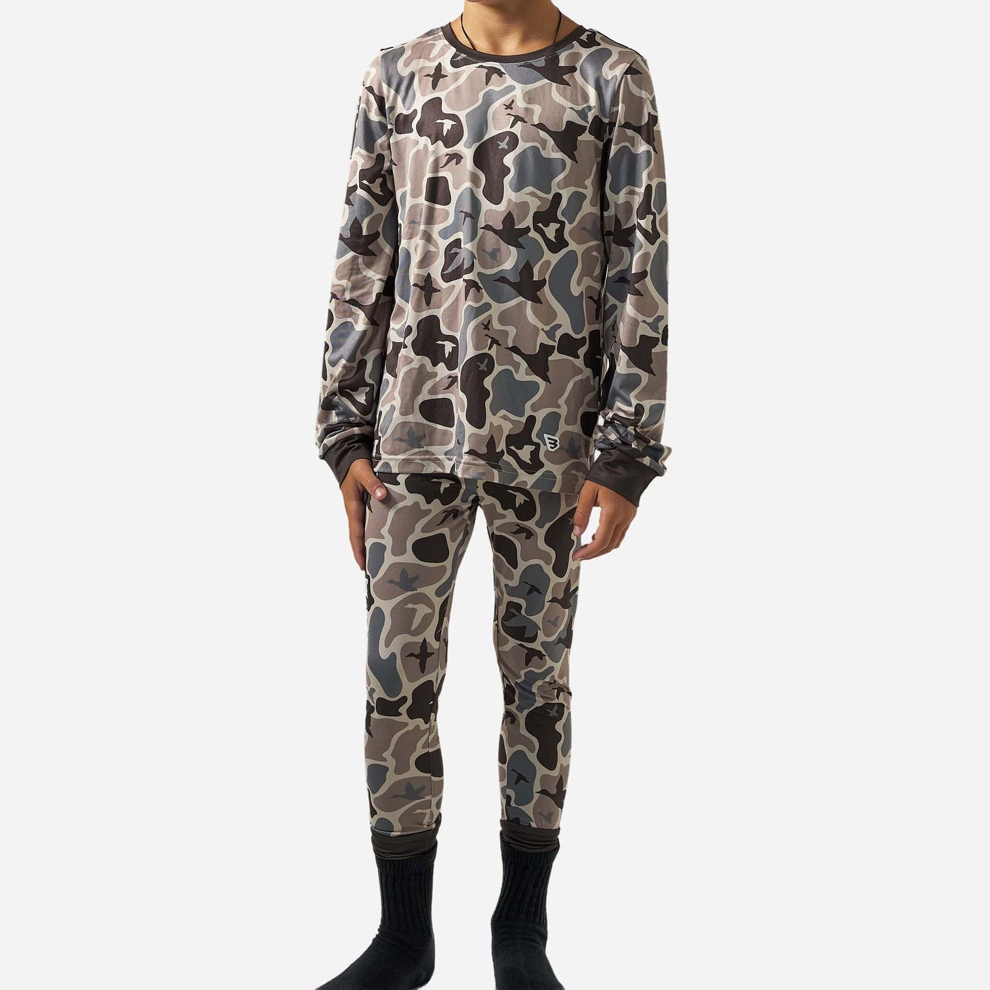 BURLEBO YOUTH PAJAMA SET - MALLARD MAYHEM CAMO