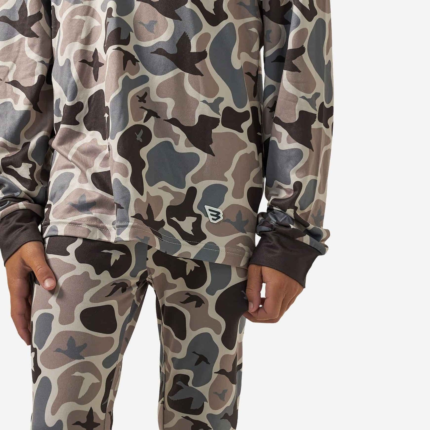 BURLEBO YOUTH PAJAMA SET - MALLARD MAYHEM CAMO