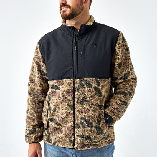 BURLEBO SHERPA FULL ZIP JACKET - ROCKEY MOUNTAIN CAMO