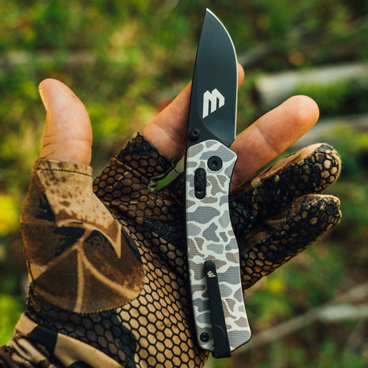 BURLEBO X WILLIAMS KNIFE CO - EVERYDAY CARRY KNIFE - CLASSIC DEER CAMO