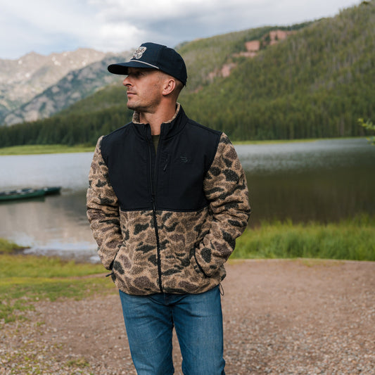 BURLEBO SHERPA FULL ZIP JACKET - ROCKEY MOUNTAIN CAMO