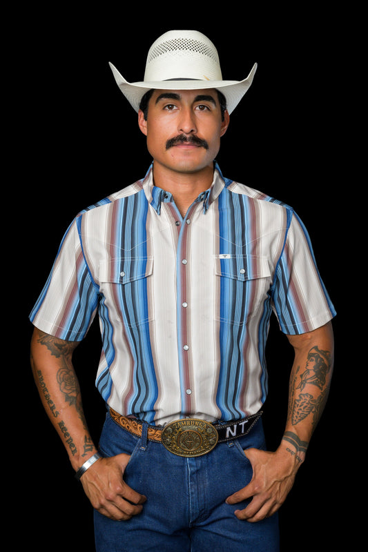 FERRELL MEN'S THE HARRISON IN CREAM- SHORT SLEEVE SNAP