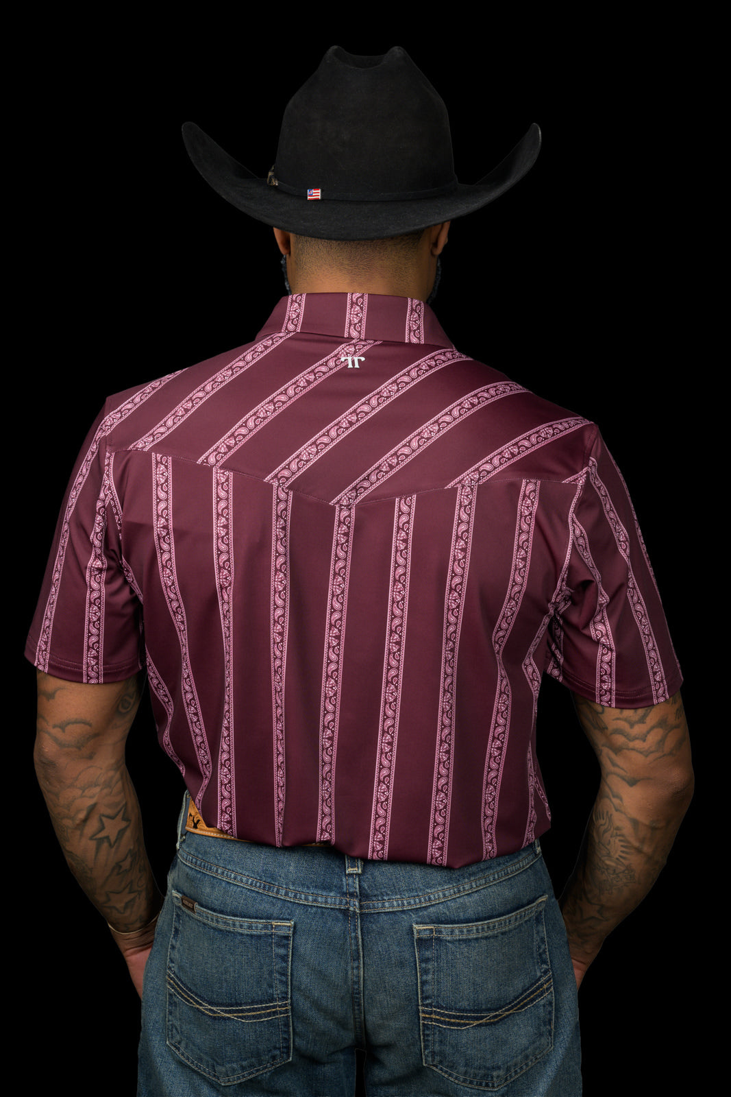 FERRELL MEN'S THE HAYS PEARL SNAP POLO - MAROON