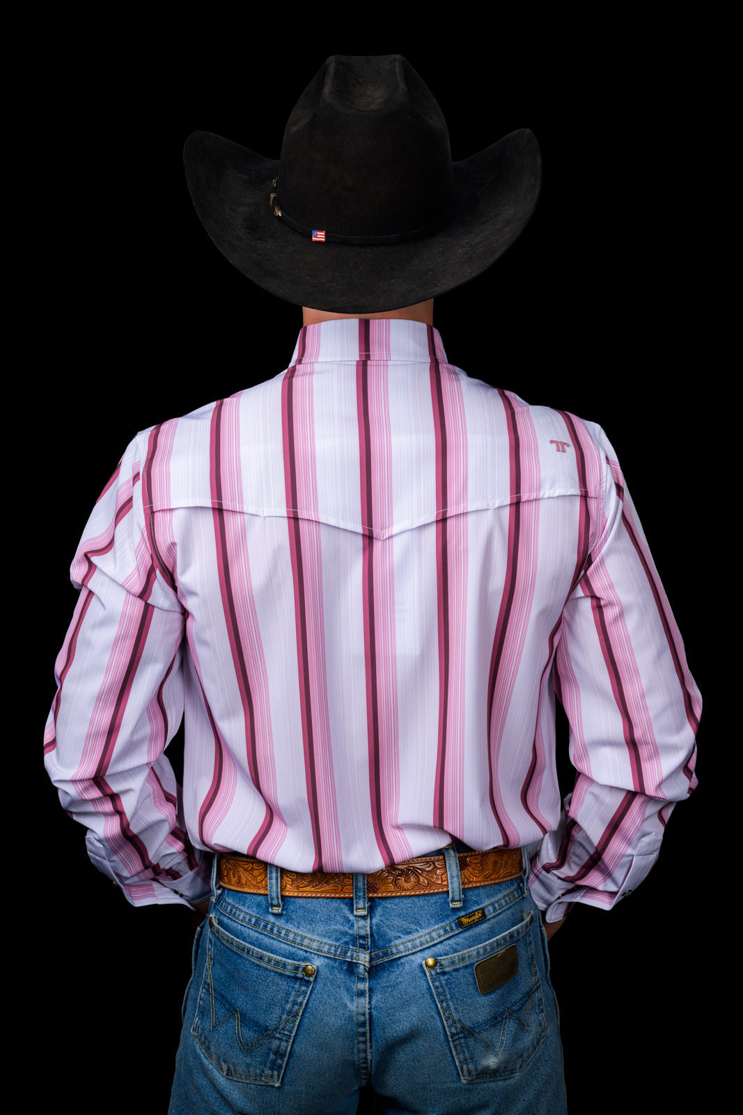 FERRELL MEN'S THE TRISTAN LONG SLEEVE PEARL SNAP - PINK