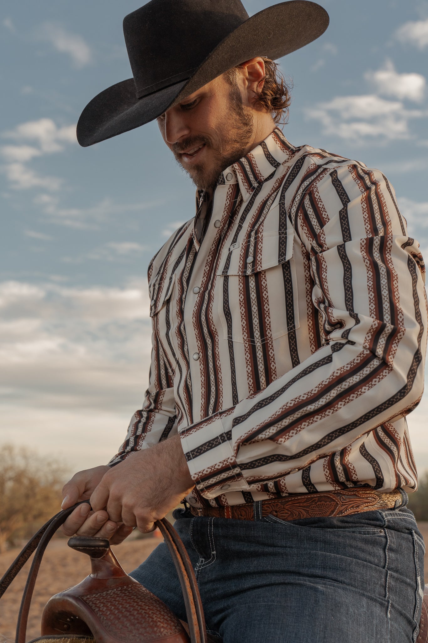 FERRELL MEN'S THE WAYNE - LONG SLEEVE SNAP SHIRT