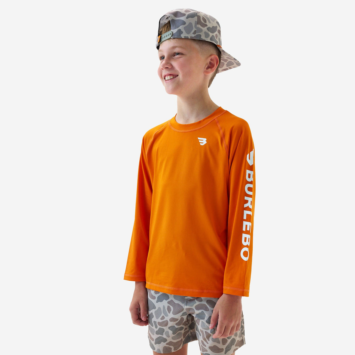 Burlebo Youth Rashguard - Orange and White