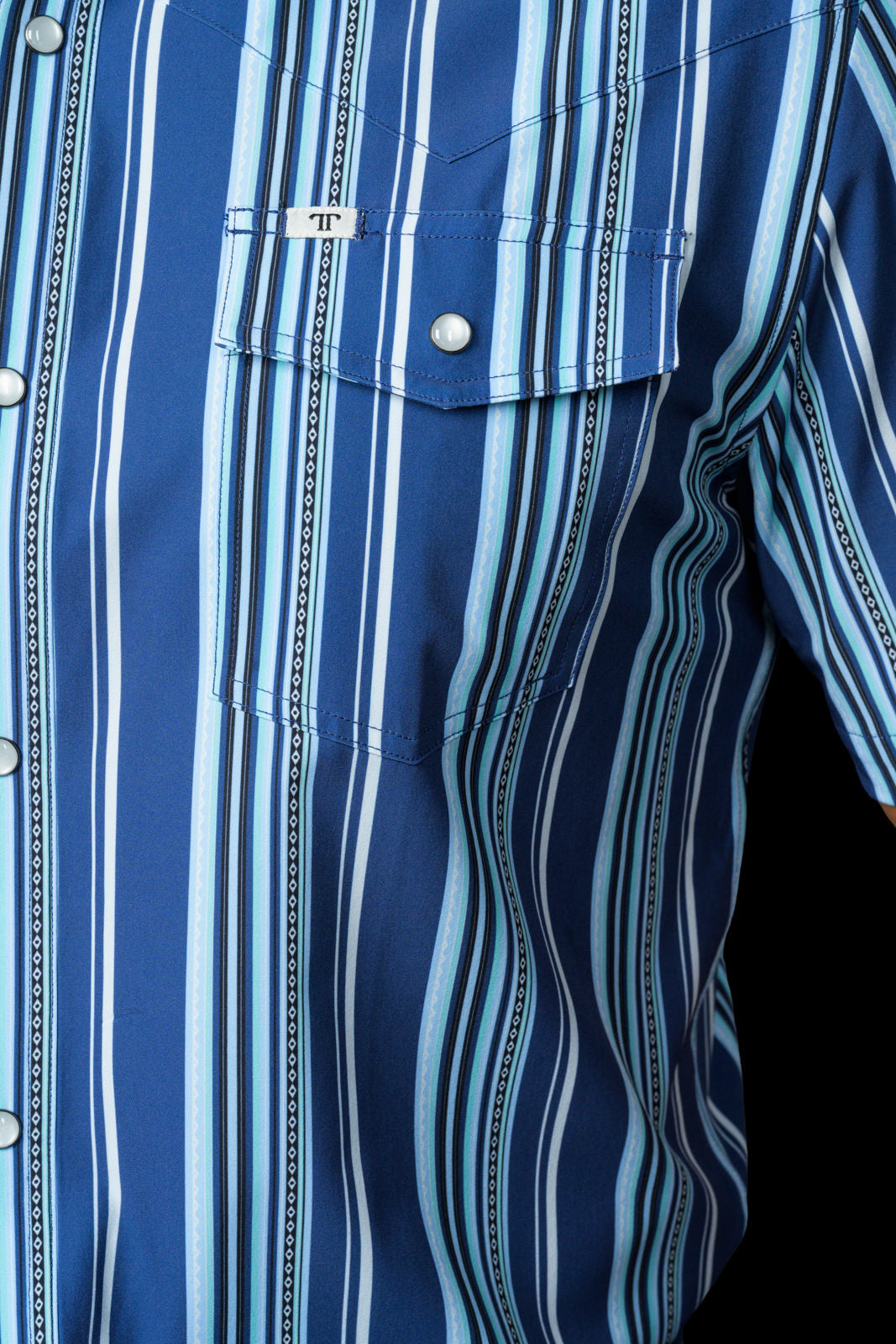 FERRELL MEN'S THE JAMES IN BLUE - SHORT SLEEVE SNAP