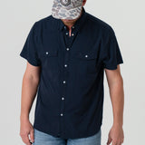 Burlebo Performance Western Shirt - Navy