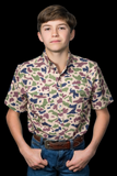 FERRELL KID'S CAMO SHORT SLEEVE SNAP SHIRT