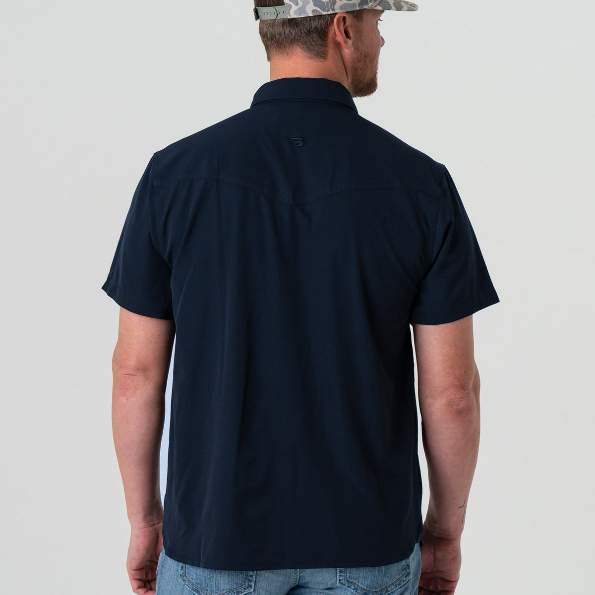 Burlebo Performance Western Shirt - Navy