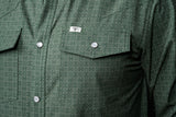 FERRELL MEN'S THE COLLIN IN GREEN - LONG SLEEVE SNAP SHIRT