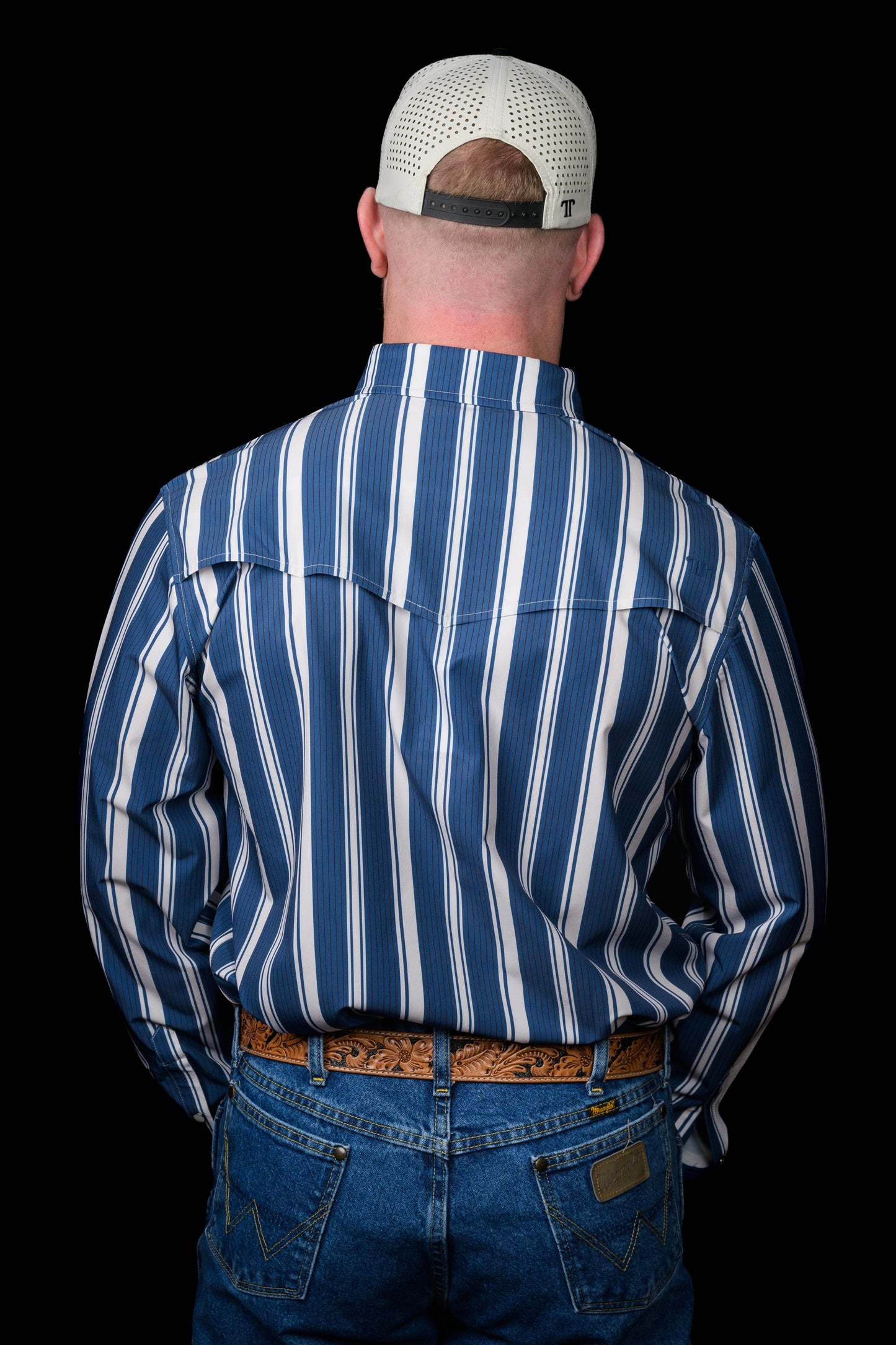 FERRELL MEN'S THE ATLAS IN BLUE - LONG SLEEVE SNAP SHIRT