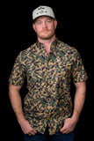 FERRELL MEN'S CAMO SHORT SLEEVE PEARL SNAP SHIRT